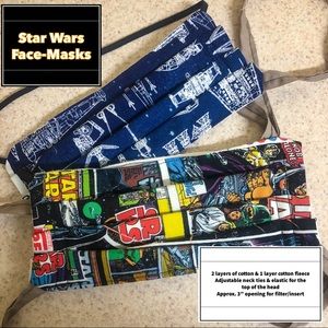 Set of 2 Star Wars Breathable Cotton Face Masks